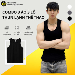 Combo Áo 3 lỗ nam, chất thun lạnh co giãn 4 chiều thoáng mát nhanh khô thoải mái vận động
