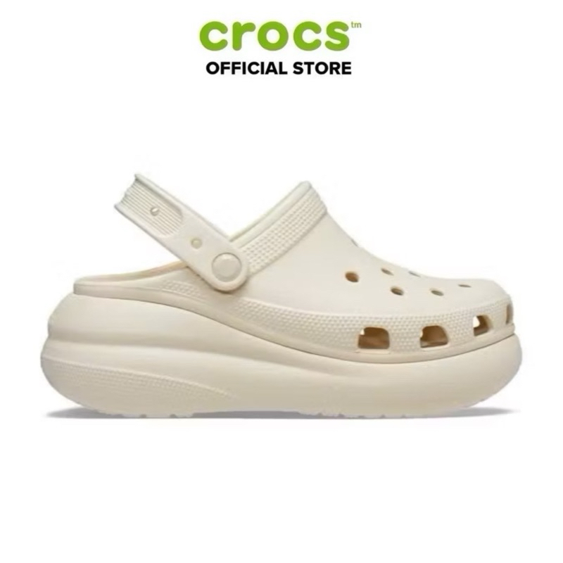 [ CHÍNH HÃNG ] GIÀY  SỤC CROCS GIÀY CLOG UNISEX CROCS CRUSH CLASSIC - BONE Giày Dép Đế Cao