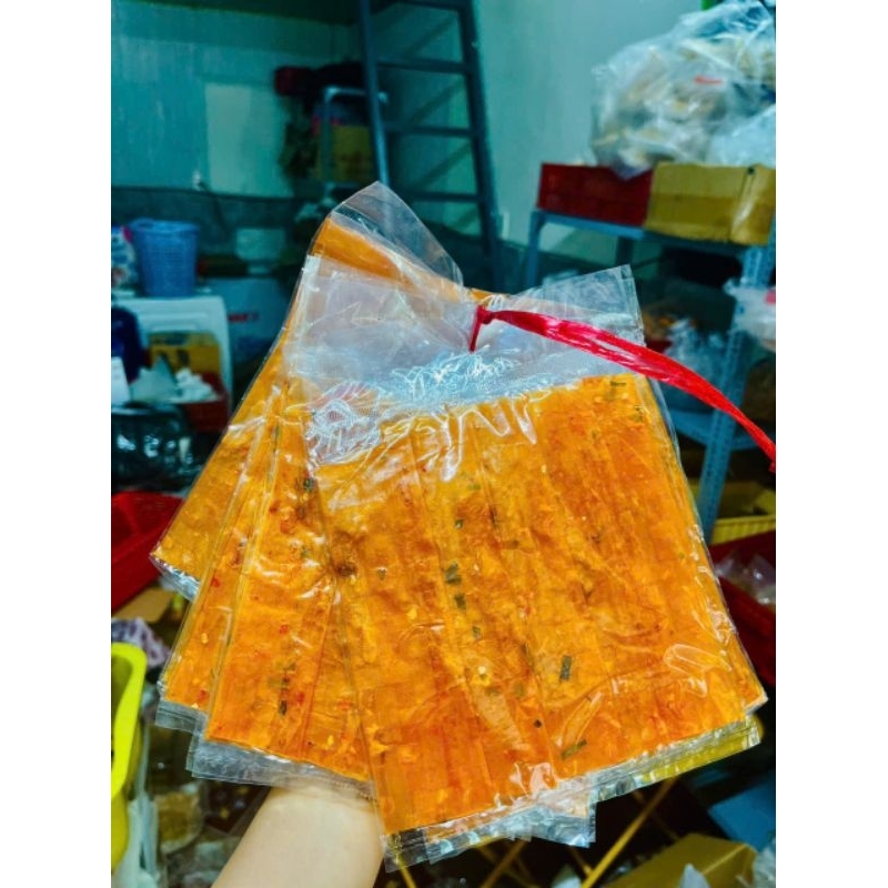 [ĐẶT TRƯỚC] Xâu 10 Bịch Bánh Tráng Dẻo Tôm Cuộn Hành Phi - Ăn Vặt PV FOOD