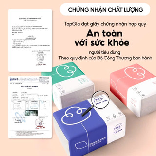 Combo 10 gói Khăn Giấy Gấu Trúc Loại 1 Giấy ăn gấu trúc, gói rút 3 màu cao cấp Top Gia 4 lớp dày dặn, mềm mịn