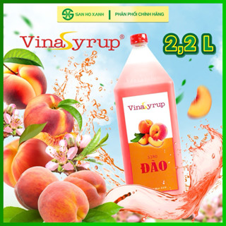 [Siro Can 2,2 Lít] VinaSyrup Đào – Syrup Pha Chế Trà Sữa, Trà Trái Cây, Mojito, Đá Xay,...