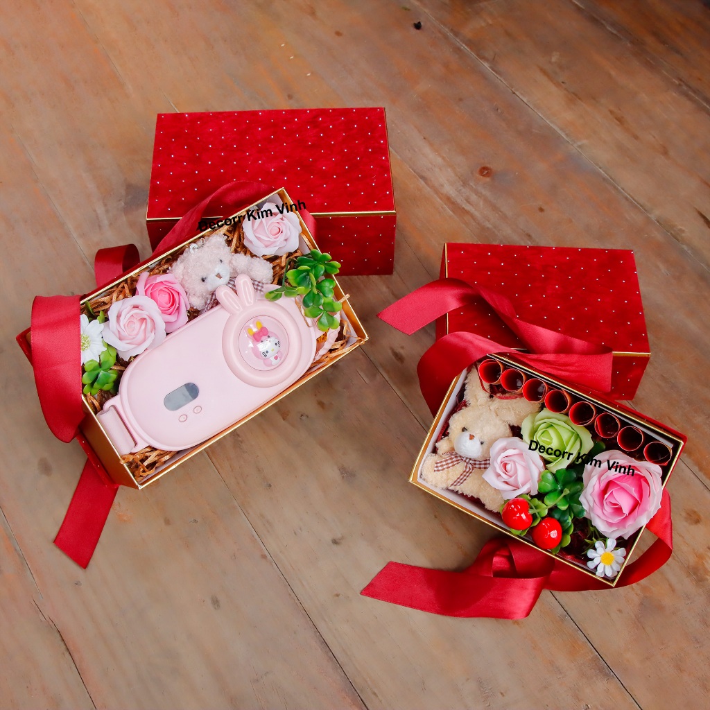 Set Hộp Quà Sang Trọng QUA06 Làm Quà Tặng Bạn Gái Dịp Valentine, Quà Tặng 8/3, Quà Sinh Nhật, Dịp Lễ