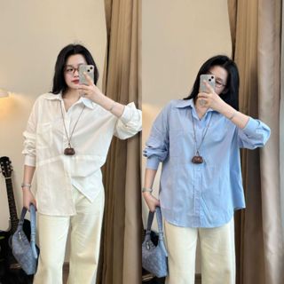 Áo Sơ Mi Trơn dài tay thiết kếTúi Ngực Joolate Nhiều Màu pastel Basic Thanh Lịch Smitron6268 P0K38