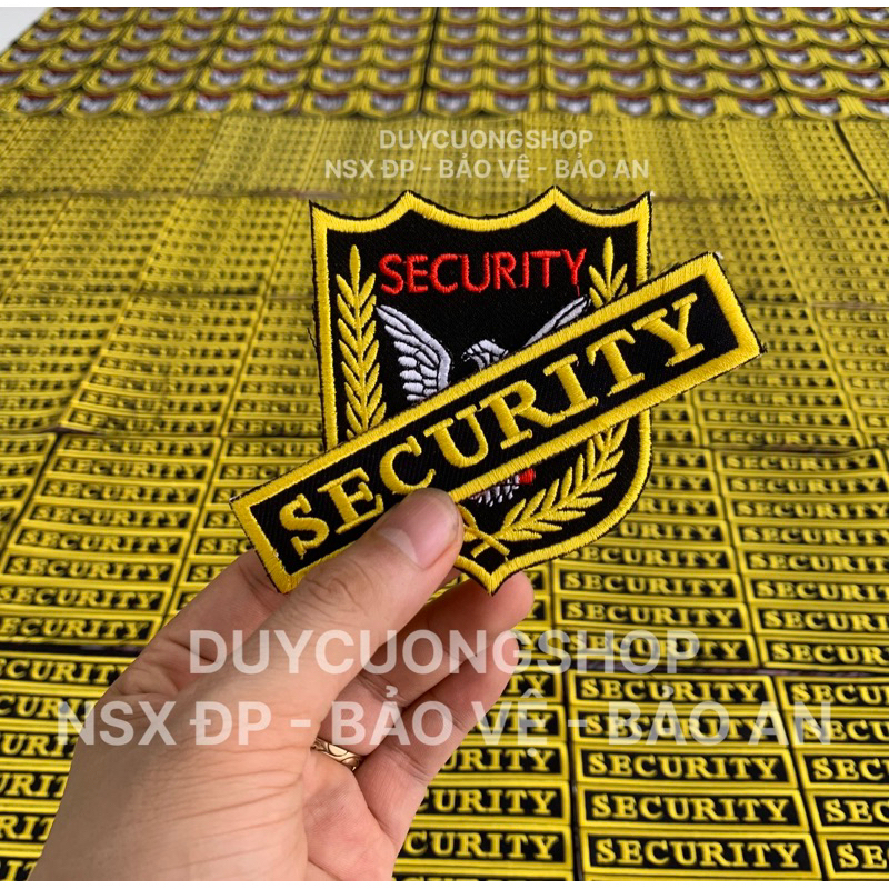 LOGO SECURITY GẮN ÁO BẢO VỆ ( BỘ GỒM 2 SẢN PHẨM NHƯ HÌNH )