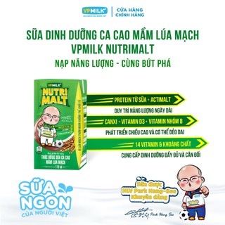 Sữa ca cao mầm lúa mạch đen VPMilk Nutrimalt 110ml (thùng 48 hộp)
