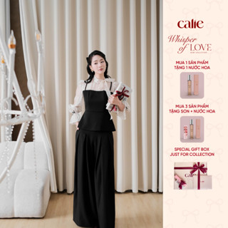 (BST W&L) Áo peplum phối tơ chấm bi, chất liệu tằm xước cao cấp, tôn dáng, dễ kết phối đồ Calie PL070