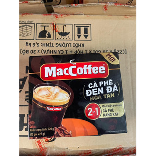  COMBO 5 HỘP CÀ PHÊ PHỐ MACCOFFE ĐEN ĐÁ HOÀ TAN - TỔNG 50 gói cà phê 