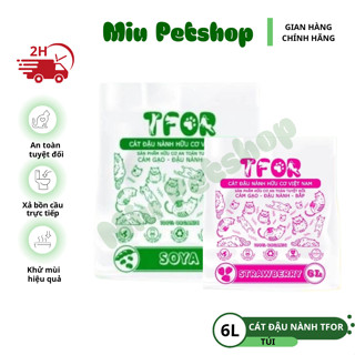 Cát đậu nành vệ sinh cho mèo, cát đậu nành Tfor khử mùi tốt, lành tính