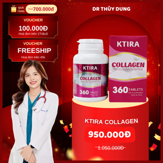 Viên Uống KTIRA COLLAGEN PEPTIDE - Hộp 360 Viên