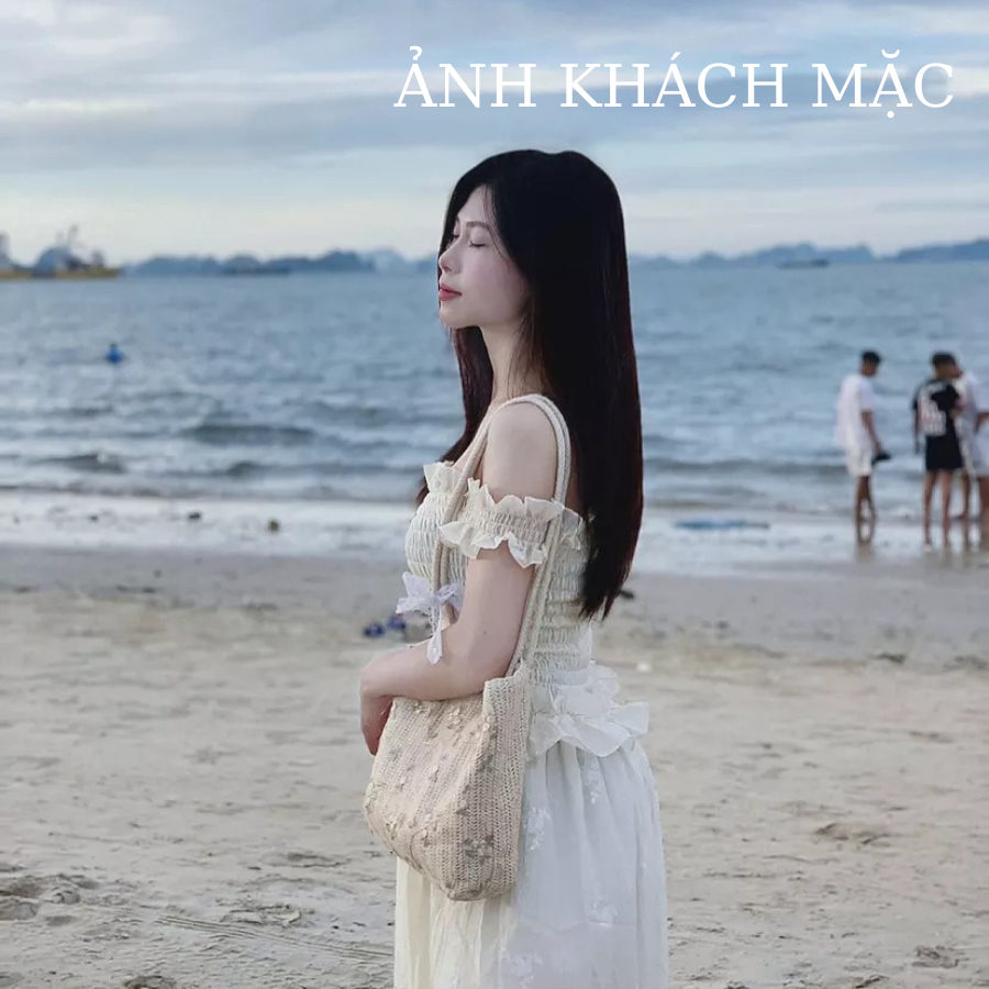 Đầm maxi trễ vai, đầm đi du lịch đi biển cho nàng chất liệu tơ mềm mại hàng đẹp loại 1 thiết kế tôn eo khoe dáng- MP | BigBuy360 - bigbuy360.vn