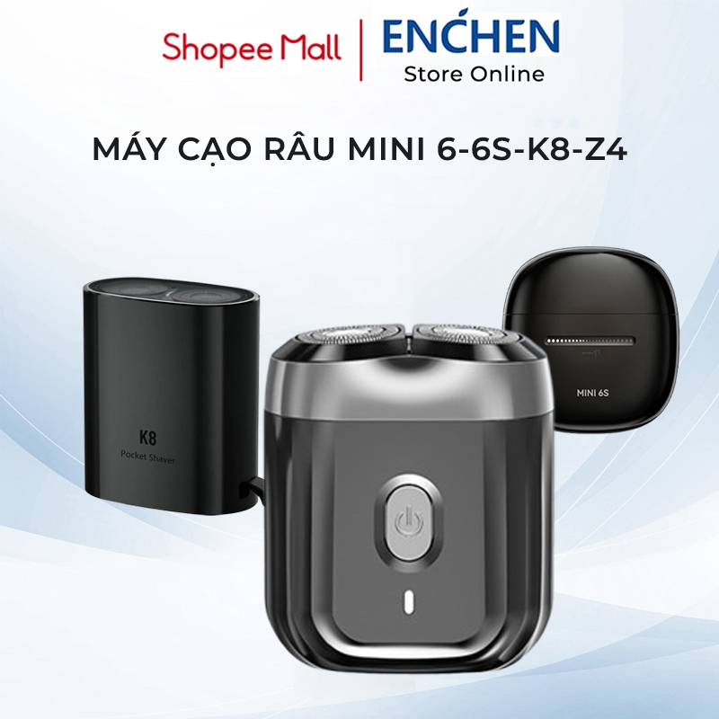 Máy cạo râu Enchen Mini 6 lưỡi dao kép mỏng tự mài, chống nước IPX7, BH 12 tháng