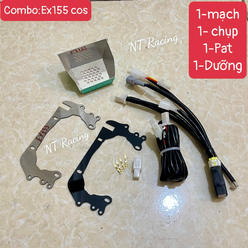 Chụp nhôm gắn đuôi bi cầu Led Ex150 , 155 , sh , Ab , Vario