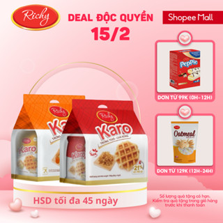 Bánh karo Richy vị phô mai hoàng kim, trứng tươi chà bông x 6 bánh