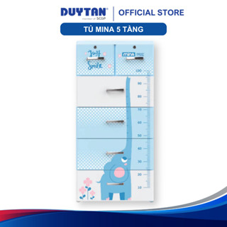 Tủ Mina 5 tầng DUY TÂN nhựa PP/ABS, bao gồm 4 hộc lớn và 2 hộc nhỏ, tủ quần áo đa năng, tiện lợi