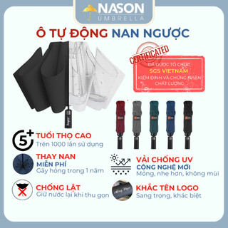  Ô dù che mưa nắng gấp gọn Nason Umbrella chống lật ô ngược cho ô tô chống nắng chống tia UV - DU 01 