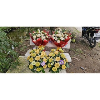 Hoa lá dừa khô có màu/Hoa khô, bền/hoa trang trí