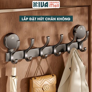  Thanh móc treo đồ quần áo đa năng KIVA lắp đặt hút chân không chất liệu nhôm hàng không cao cấp 