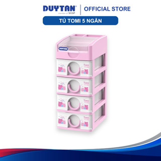 Tủ Tomi 5 ngăn DUY TÂN nhựa PP/ABS, tủ văn phòng mini để bàn tiện lợi