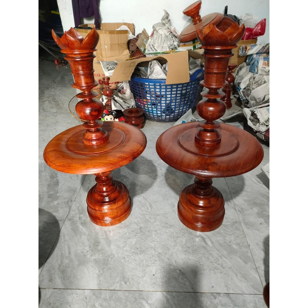 đèn nến bằng gỗ hương giá xưởng 60cm kích thước: cao 60cm