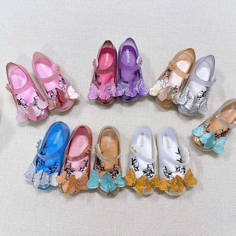  SẴN Giày bươm bướm nhựa thơm Melissa xuất dư cực xinh cho bé gái   đổi size chọn hàng nguyên vẹn ko còn nhu cầu  