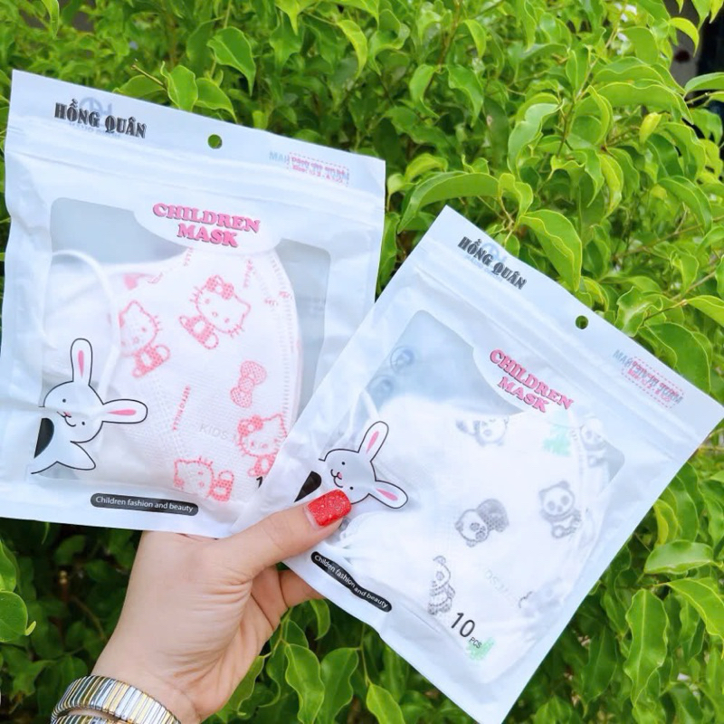 Khẩu trang 5d cho bé in hình 5D Mask cho trẻ từ 0-3 tuổi