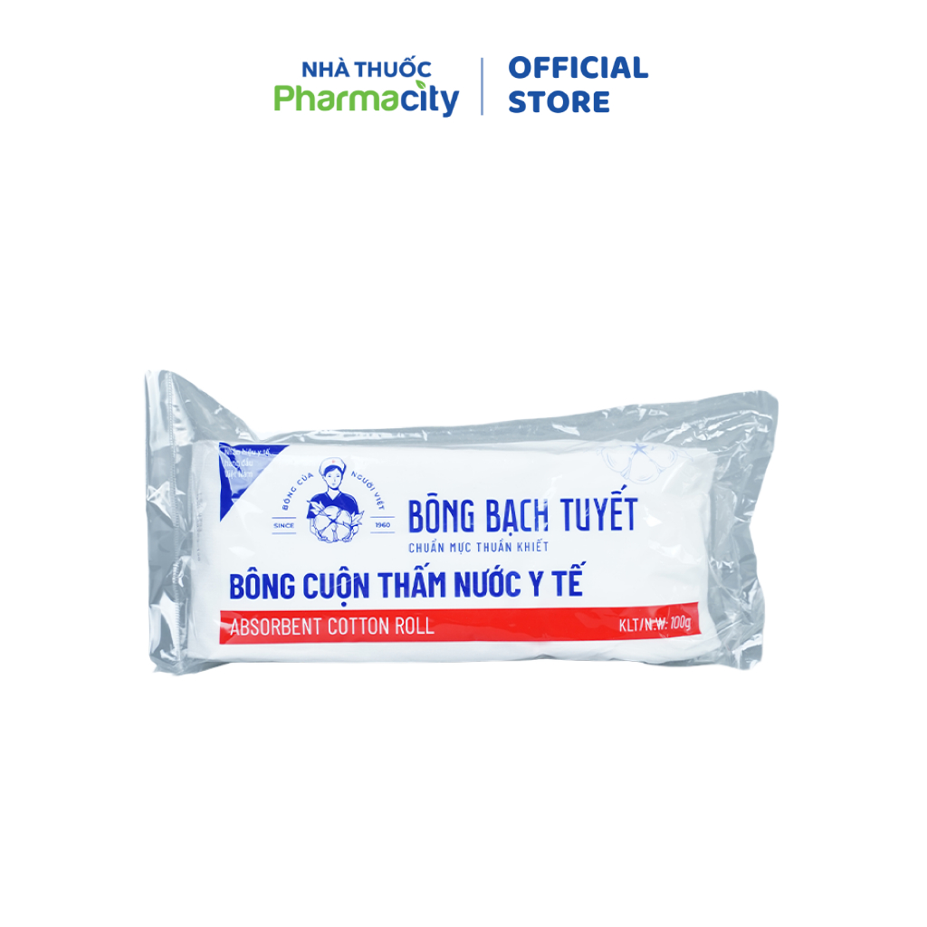 Bông y tế Bạch Tuyết thấm nước (100g)