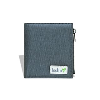 Ví Vải Đứng Mini Có Dây Kéo Issho, nhỏ gọn nhiều màu, vải canvas chống thấm nước, B01