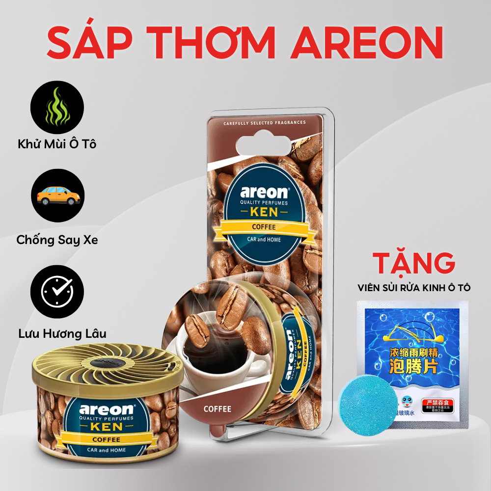 [CHÍNH HÃNG] Sáp Thơm ô Tô AREON- Nước Hoa ô Tô AREON Khử Mùi Xe Hơi Cao Cấp Nhập Khẩu Bulgaria