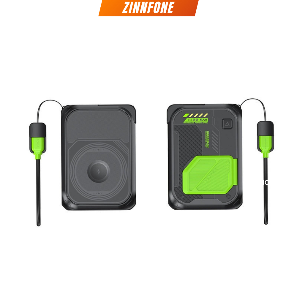 Sạc dự phòng không dây SYC 10000mAh, Pin dự phòng siêu nhanh, nam châm hít chắc chắn BH 12 THÁNG