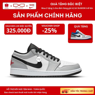 Giày Air Jd1 Low Light Smoke Grey 553558-030 Auth phong cách thể thao dành cho nam nữ, Jordan cổ thấp Chính Hãng Fullbox