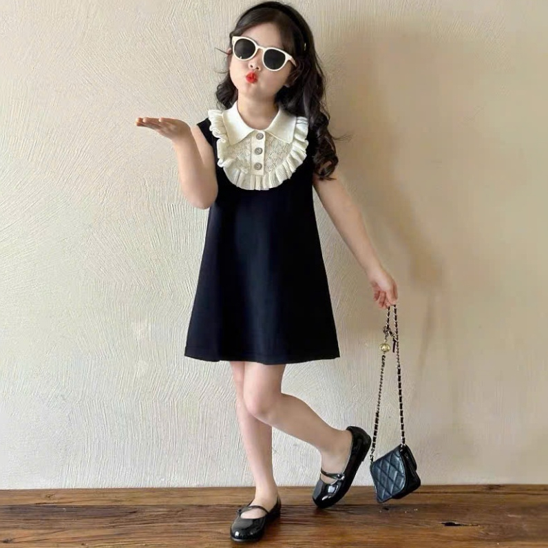 Váy bé gái- Váy bé gái sát nách dáng suông bánh bèo cho bé gái từ 1 tuổi đến 5 tuổi