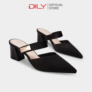 Guốc nữ cao gót DILY gót vuông tôn chân, guốc sục mũi nhọn basic thời trang cao 5.5cm DL0574