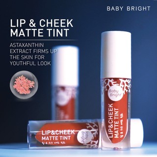 Son Kem Lì Baby Bright Lip&Cheek Thái Lan Màu Mịn Bám Tốt Cho Má Môi 2.4g
