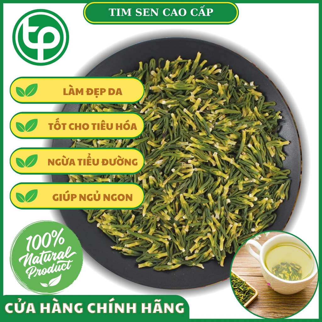 [Trà thơm giúp ngủ ngon] Tim sen sấy khô 1kg - Thảo Dược Tấn Phát