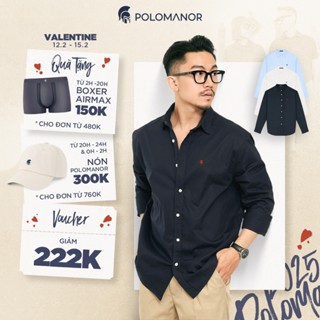 Áo sơ mi nam tay dài EXTRA COTTON, BST Social Circle chất liệu kaki mềm cao cấp - POLOMANOR