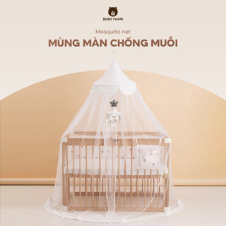 Mùng màn chống muỗi cho bé, kèm khung treo rời, nâng hạ độ cao