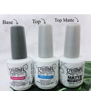 Sơn gel Gelish Foundation Base Coat, Top It Off Glossy Top Coat & Matte Top Coat - Lựa chọn hoàn hảo cho móng gel.