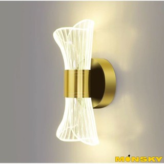  Đèn gắn tường MONSKY LEDMAN trang trí phòng ngủ hành lang cầu thang - dùng bóng LED 3 màu ánh sáng 