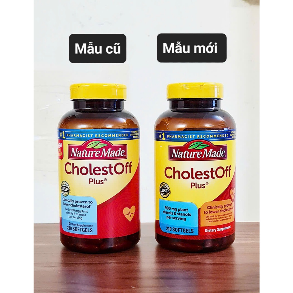 mẫu mới date 5/26 - viên giảm mỡ cholesterol trong máu Nature Made Cholestoff chai 210 viên từ mỹ Ch