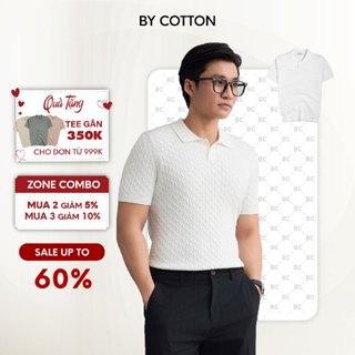Áo Thun Polo Nam Cao Cấp Dệt Kim Twist 2 Màu Nâu - Trắng By Cotton