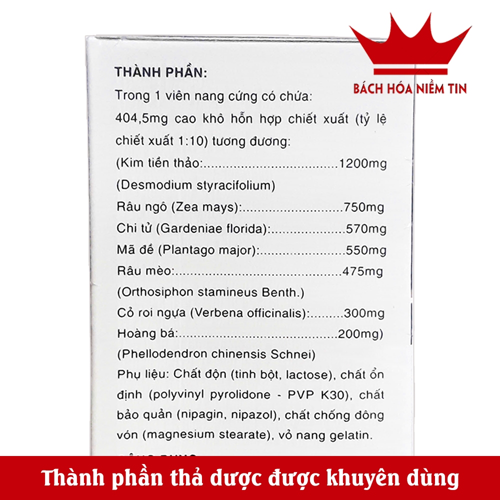 Viên uống Kim Tiền Thảo TDH - Hỗ trợ phòng ngừa sỏi thận thành phần thảo dược an toàn hiệu quả - hộp 30 viên