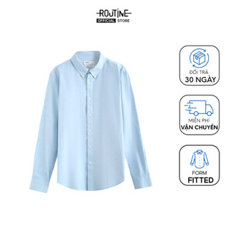 Áo Sơ Mi Nam Vải Oxford Tay Dài Trơn Form Fitted - Routine 10S24SHL002C