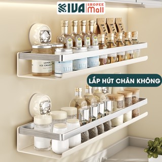  Kệ gia vị nhà bếp nhà tắm đa năng KIVA lắp đặt hút chân không chất liệu thép Carbon cao cấp 