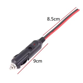  Dây cáp chuyển đổi  8.5cm  đầu nối phích cắm Nam 12V 10A cho xe hơi ô tô đầu cắm tẩu sạc có đèn LED đỏ 