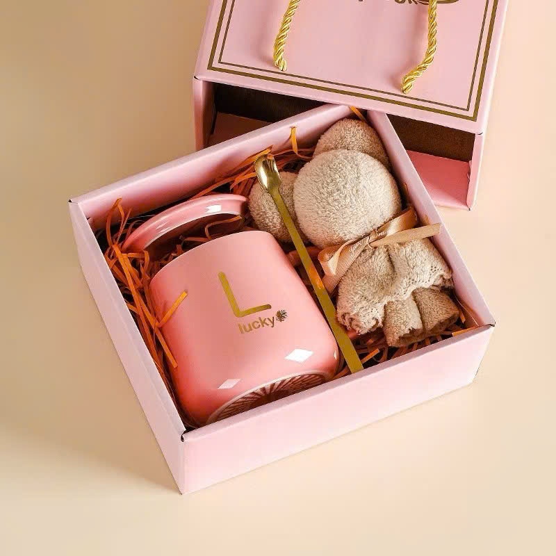 Set Cốc Sứ Sang Trọng QUA07 Làm Quà Valentine, Quà Tặng 8/3, Quà Sinh Nhật, Dịp Lễ