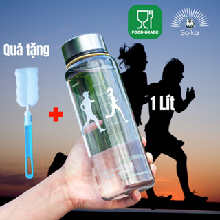 Bình nước chạy bộ tập thể dục thể thao cho nam và nữ SOIKA SW03 dung tích 1 lít