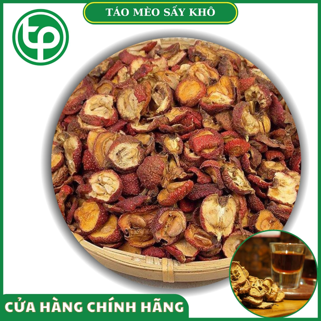 Sơn tra ( táo mèo ) sấy khô túi lớn lại 500g - Thảo Dược Tấn Phát