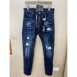 [Hight Quality] - Quần Dsq2 - Jean Biker Was Rách Nhẹ Phối Khoá Print Chữ Túi Quần Điểm Nhấn - Chuẩn Loại 1 Hàng QCCC