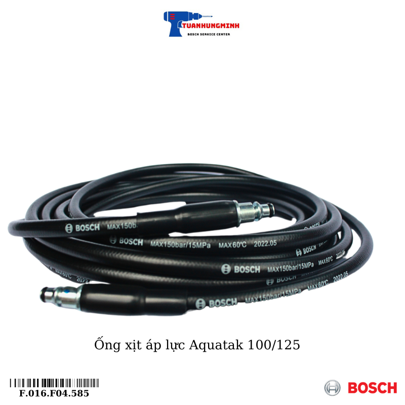 Dây xịt rửa dùng cho máy áp lực cao BOSCH AQT 100/ 100LL/ 110/ 120/ 33-11/ 125/ 140  độ dài 3m/ 5m/ 
