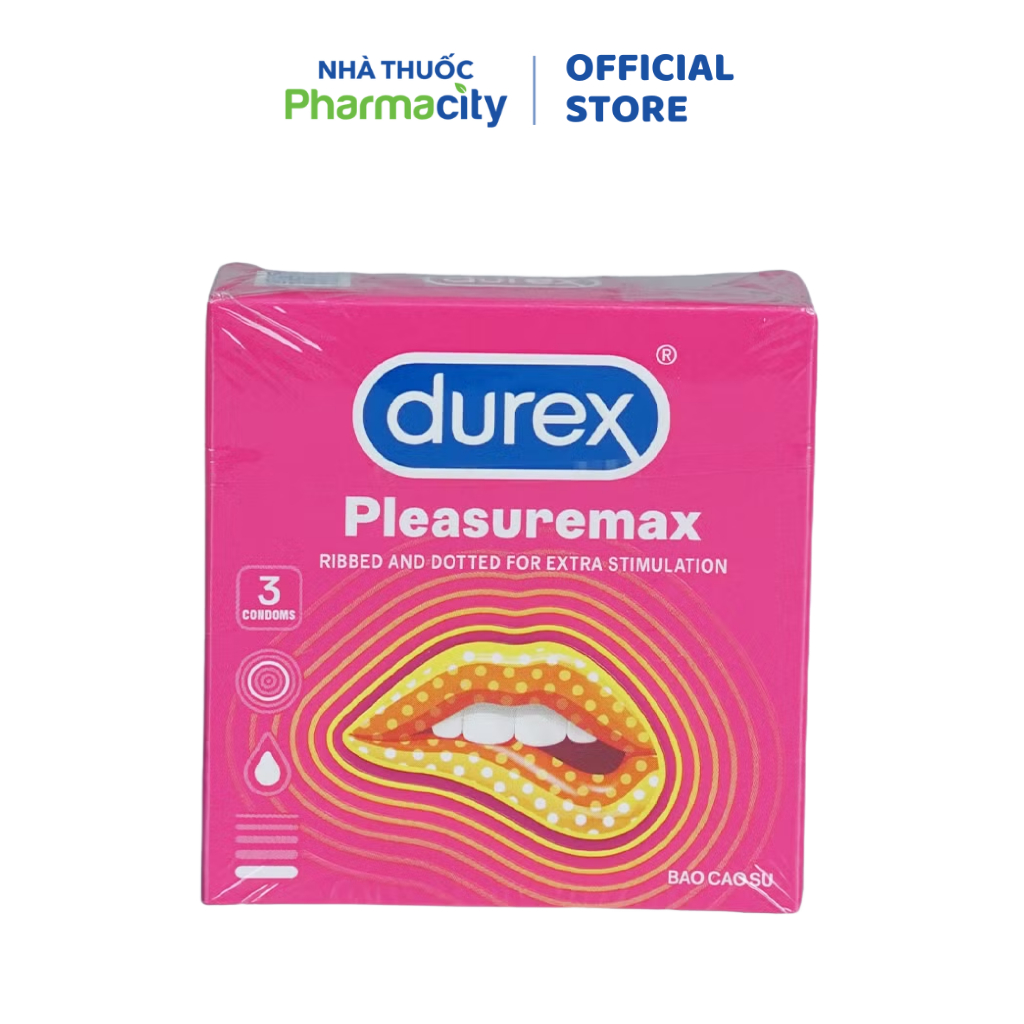 Bao Cao Su Durex Pleasuremax (Hộp 3 Cái)